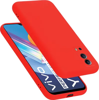 Produktbild von Cadorabo Schutzhülle für Vivo Y52 5G / Y72 5G Hülle in Rot Handyhülle Case Cover TPU Etui