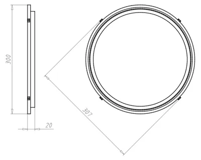 Produktbild von KAISER Frontteil HaloX 250 1283-10 bis 250mm Einbaudurchmesser