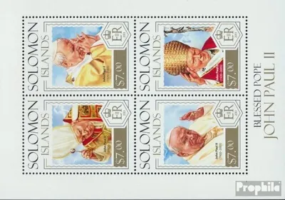Produktbild von Briefmarken Salomoninseln 2013 Mi 2282-2285 Kleinbogen (kompl. Ausg.) postfrisch Papst Johannes II