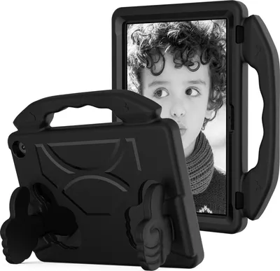 Produktbild von Kinder Schutzhülle für Amazon Fire HD 10 (13th/11th Gen, 2023/2021), Leicht EVA-Schaum mit Griff Ständer Hülle Schwarz