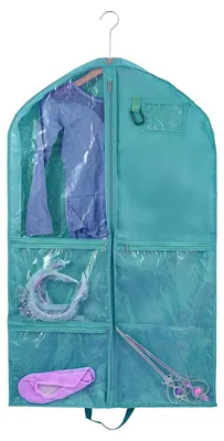Produktbild von Kleidersack für Kinder, Kostümkleidersack mit 5 Fächern, Kleidersack für Tänzer, kompakter Kleidersack für Garde- und Tanzanzüge, leicht zu organisieren, für Auftritte, Wettbewerbe, Schönheitswettbewerbe, Reisen und mehr.