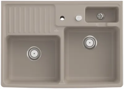 Produktbild von Villeroy & Boch Keramikspüle 632392AM, Spülstein Doppelbecken Spülsteine - inkl.