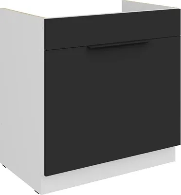 Produktbild von LUNARA Spülenunterschrank – Breite 80 cm, schwarz/weiß
