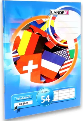 Produktbild von Vokabelheft A5 40 Blatt 80 g/qm liniert 3-spaltig Packung mit 10 Stück