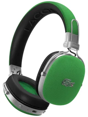 Zdjęcie produktu dla Słuchawki nauszne Lacoste Petit Pique LH03 Bluetooth estragonowo zielony