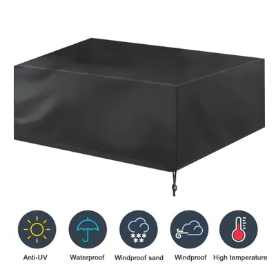 Zdjęcie produktu dla Wodoodporny i pyłoszczelny pokrowiec na meble ogrodowe, takie jak sofa i stół jadalny (200 x 160 x 70 cm)