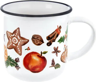 Image de Orion | Tasse à café - Tasse - En céramique - avec anse - 330 ml - Blanc - Motif de Noël