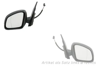Produktbild von Johns, Außenspiegel passend für Smart Fortwo/Forfour -453 07/14- Set links & rechts , schwarz  A4538116100 A4538113700 A0998116400 A4538113500