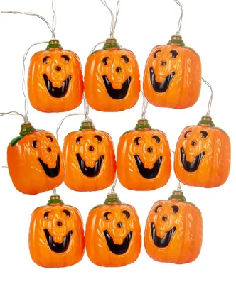 Produktbild von Fröhliche Halloween Kürbis Lichterkette mit 10 LEDs