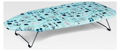 Produktbild von Kleines Bügelbrett 73x31cm, Bügeltisch & Mini für Tisch, Baumwollbezug, faltbar für Reisen & Zuhause