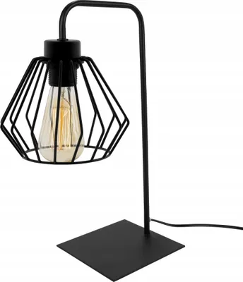 Image de Lampe De Bureau De Nuit Sur Pied Wiciak Noire Led