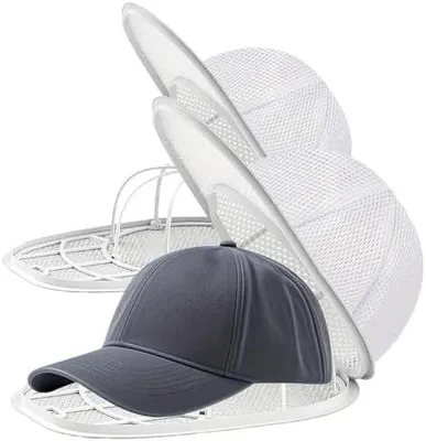 Produktbild von Faltbarer Cap Washer für Baseballkappen, cap waschmaschinen form Waschgestell mit Rahmen, Cap Washer für Waschmaschine & Spülmaschine, Basecap Waschgestell Zubehör – 2 Pack