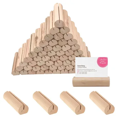 Produktbild von Holz Kartenhalter 60 Stück Menükartenhalter Tischdekoration Massivholz Bankett
