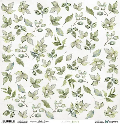 Obrázok produktu pre Papier 30x30 - ScrapAndMe - Leaves 5 - vystrihovací list