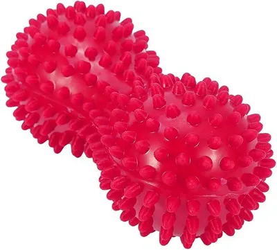 Produktbild von PolkaHome® Massage Ball Fußroller Igelball – Peanut Doppelball mit Noppen für Fuß, Rücken, Arm, Triggerpunkt & Reflexzonen – 6