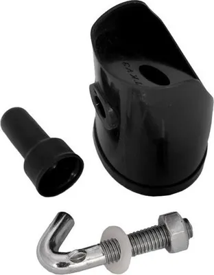 Produktbild von Zaun Strebenkappe mit Haken Zaunstrebenkappe 38mm Schwarz Streben Kappe