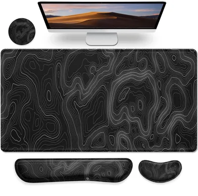Produktbild von Gimars 4-in-1 XXL Gaming Mauspad mit Gelkissen, Ergonomisches Handballenauflage