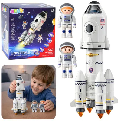 Immagine prodotto di Giocattolo educativo Razzo spaziale 5 in 1 Astronauti Luce e suoni