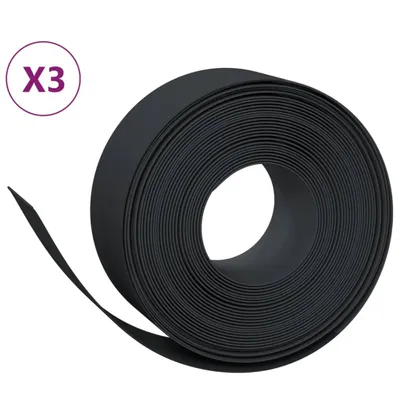 Produktbild von Rasenkanten 3 Stk. Schwarz 10 m 20 cm Polyethylen