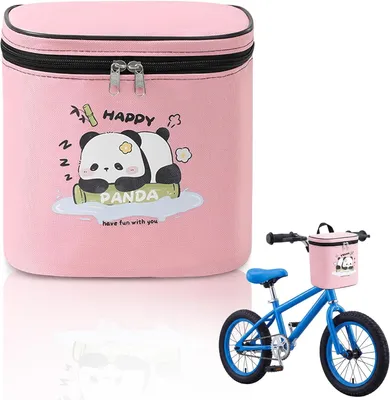 Produktbild von Fahrradkorb für Kinder, 21 x 14 cm, rosa, wasserdicht, für Kinderfahrräder