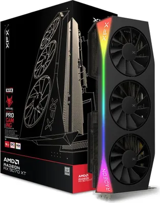 Zdjęcie produktu dla XFX Mercury Radeon RX 9070 XT OC Gaming Edition, Radeon RX 9070 XT, 16 GB, GDDR6, 256 bit, 7680 x 4320 px, PCI Express 5.0