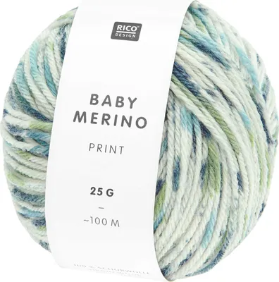 Produktbild von RICO BABY MERINO PRINT 13 Blau Grün