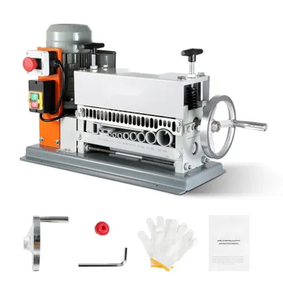 Produktbild von Kabelabisoliermaschine Elektrisch - Kabelschälmaschine 1,5-36 mm - 370W Abisoliermaschine - 11 Abisolierkanäle - Abisolierzange mit Kurbel - 65-Mn-Federstahl Klinge - Ideal zum Abisolieren von Kupferdraht