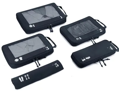 Produktbild von Kompressions-Packwürfel Set für Reisen mit Schuhbeutel