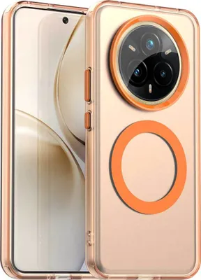 Obrázek produktu pro Magnetické pouzdro pro Realme 14 Pro 5G, tenké matné průsvitné nárazuvzdorné pouzdro Pomerančový