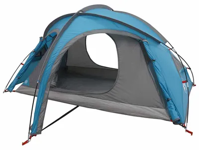 Image de Tente de randonnée vidaXL, imperméable, pour 2 personnes, bleue