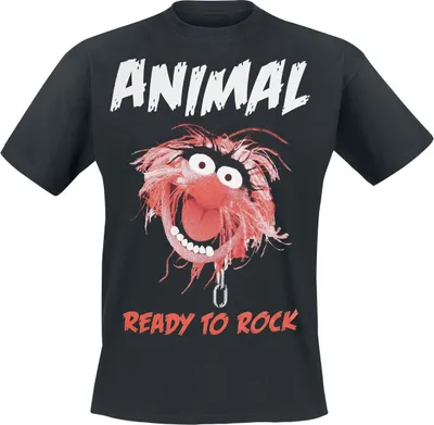 Produktbild von The Muppets T-Shirt Herren Animal - Ready To Rock schwarz XXL