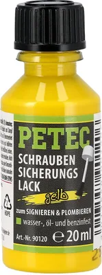 Produktbild von Petec Schraubensicherungslack Schraubenlack gelb 20ml 90120