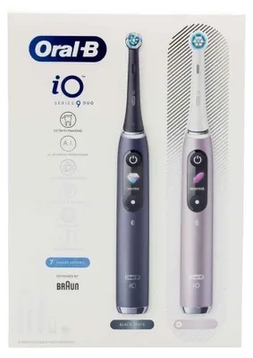 Produktbild von Braun ORAL-B ELECTRIC TOOTHBRUSH IO 9N SET DUO BLACK ONYX & ROSE QUARTZ