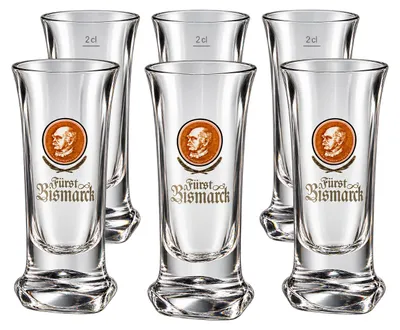 Produktbild von Fürst Bismarck Shotgläser 2 cl - 6er Set mit Eichung & Markenlogo