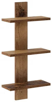 Imagen del producto de Estante de pared, madera maciza, 30 x 13,5 x 64,5 cm. Material: madera