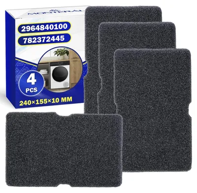 Productafbeelding van Wasdroogerfilters, 4 stuks, 240 x 155 x 10 mm, voor wasdroger