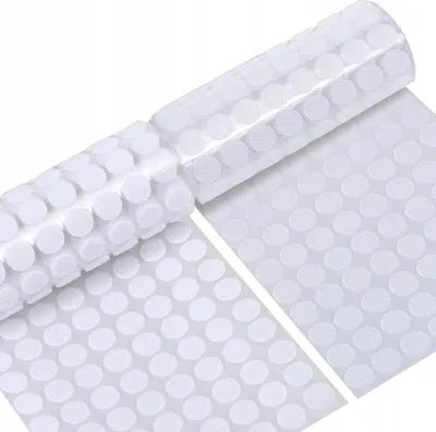 Produktbild von Weiße Klettpunkte 10mm stark 1008 Stück rund