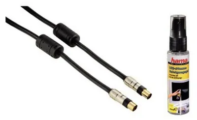 Produktbild von Hama 00056598, Schwarz, Coax, Coax, Gold