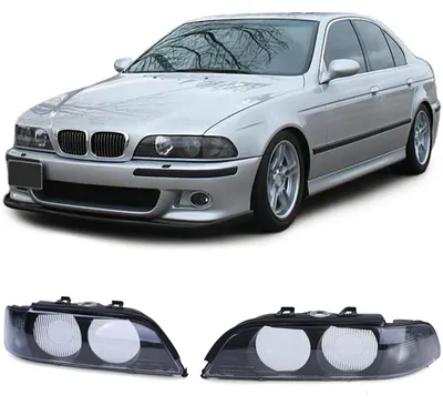 Für BMW E39 95-00 Scheinwerfer DE Linse Glas Streuscheibe SCHWARZ LINKS + RECHTS in der Farbe SCHWARZ von Carparts-Online GmbH