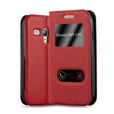 Immagine prodotto di Cadorabo custodia protettiva per Samsung Galaxy S3 MINI custodia in rosso custodia del telefono cellulare custodia a libro custodia di copertura