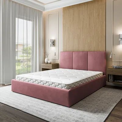 Produktbild von Masseno Polsterbett AZURI 140x200 cm, Polsterbett mit Bettkästen -Rosa, MAGIC VELVET 2258
