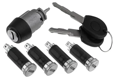 Imagen del producto de Juego de cilindros de cerradura con llaves, compatible con furgonetas VW T4