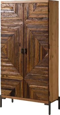 Produktbild von MASSIVMOEBEL24 Schrank Altholz 90x40x180 natur lackiert LYON #170