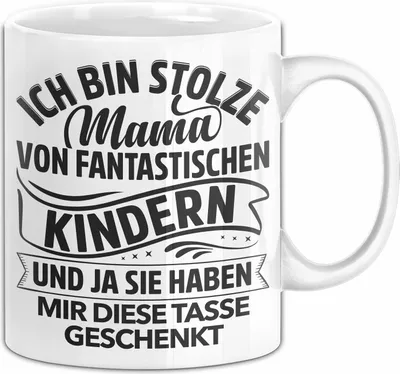 Produktbild von Mama Tasse Geschenk zum Muttertag Ich Bin Stolze Mama Von Fantastischen Kindern Geschenk von Kinder für Mama Kaffee-Becher (Weiß)
