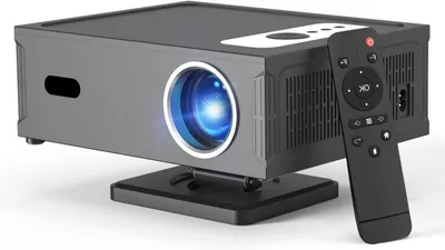 Zdjęcie produktu dla Przenośny projektor - Mini projektor - Kino domowe - Z systemem Android 11 - Full HD - Szary