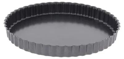 Zdjęcie produktu dla de Buyer 4705.24, Forma do ciasta, Okrągły, Powierzchnia karbowana, 220 °C, Stal nierdzewna, Stal