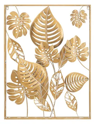 Image de Mauro Ferretti Panneau mural Jungle 60x80x6,5 cm en or