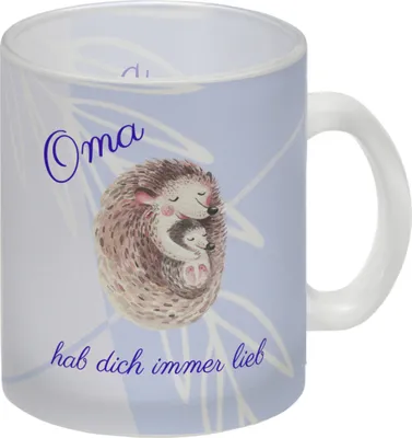 Produktbild von Oma hab dich immer lieb Glas Tasse Besonders geeignet als Geschenk für Omas zum