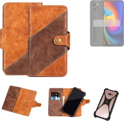 Produktbild von K-S-Trade Handyhülle Schutzhülle Bookstyle Case Wallet-Case kompatibel mit UMIDIGI F3 Pro 5G Cover Klapphülle Kantenschutz Smartphone dunkelbraun