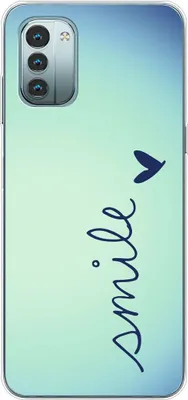 Produktbild von König Design Hülle kompatibel mit Nokia G11 Kunststoff Soft Handyhülle - Handy Case Smile Blau